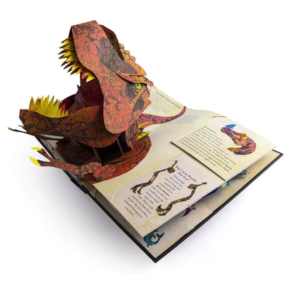 3D Pop-Up Dinosaur and Sea Monster Book with Hardcover Binding and Educational Facts