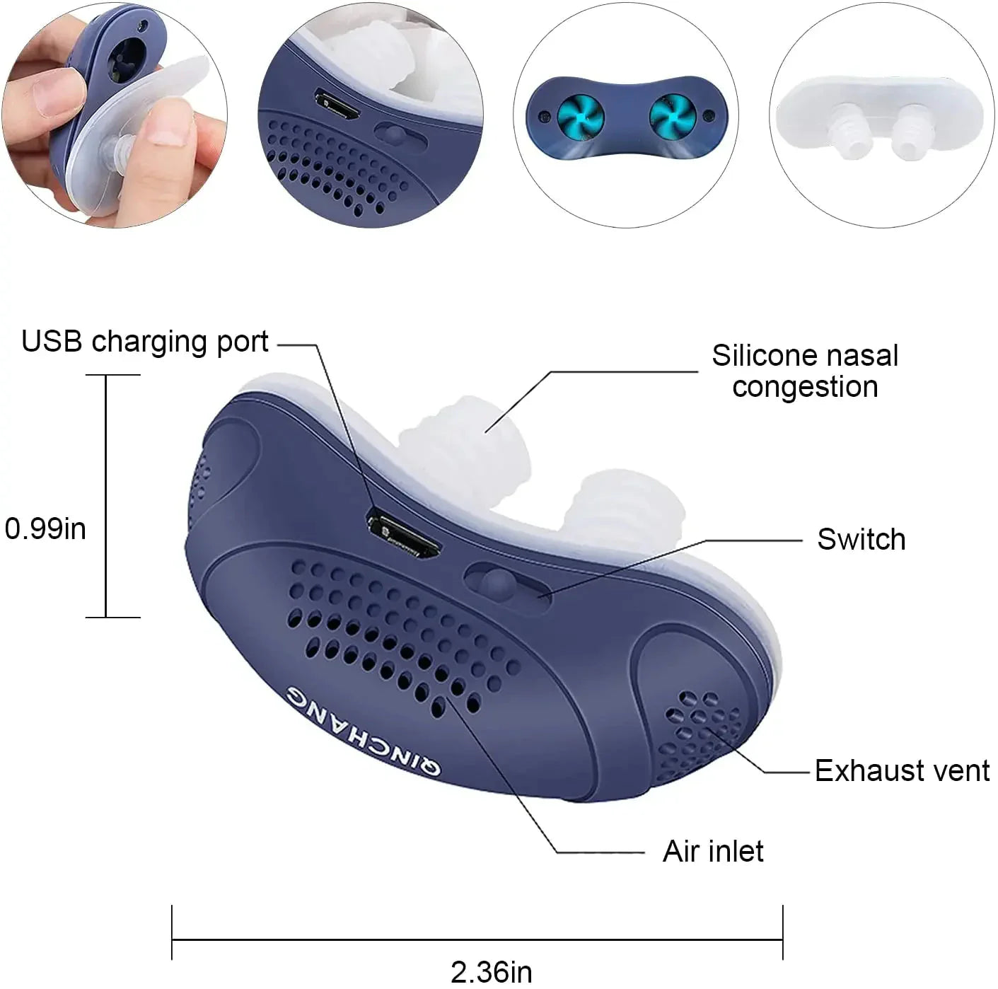 Portable Airflow Device with Micro Blower Technology and 8-Hour Battery, Travel Sleep Support
