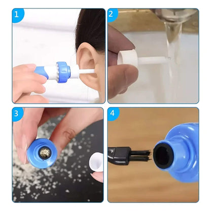 Electric Ear Wax Suction Tool with Silicone Tip and Ergonomic Handle, 60-Minute Battery