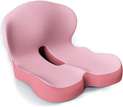 Memory Foam Seat Cushion with Anti Slip Base and Washable Cover