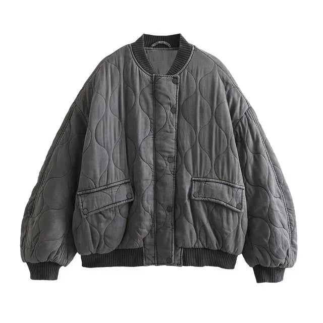 Luna Quilted Bomber Jacket