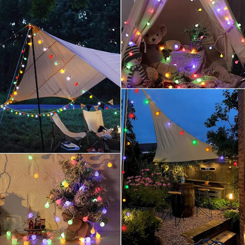 Solar Fairy String Lights with 200 LEDs and Automatic Dusk-to-Dawn Sensor, 20m