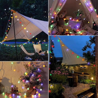 Solar Fairy String Lights with 200 LEDs and Automatic Dusk-to-Dawn Sensor, 20m
