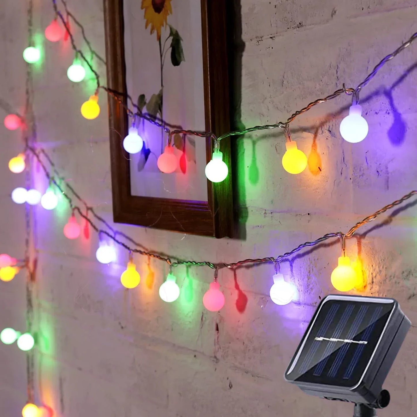 Solar Fairy String Lights with 200 LEDs and Automatic Dusk-to-Dawn Sensor, 20m