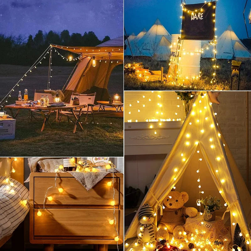 Solar Fairy String Lights with 200 LEDs and Automatic Dusk-to-Dawn Sensor, 20m