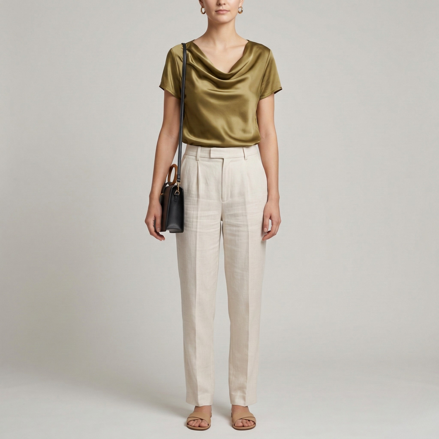 Draped Elegant Women's Blouse