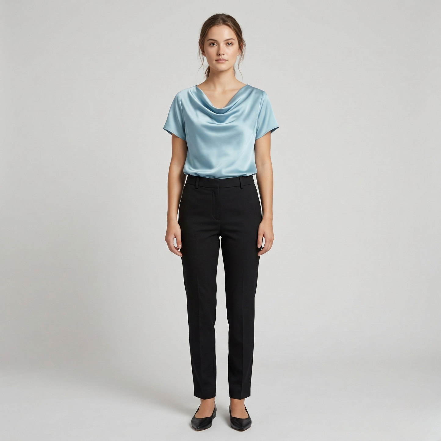Draped Elegant Women's Blouse