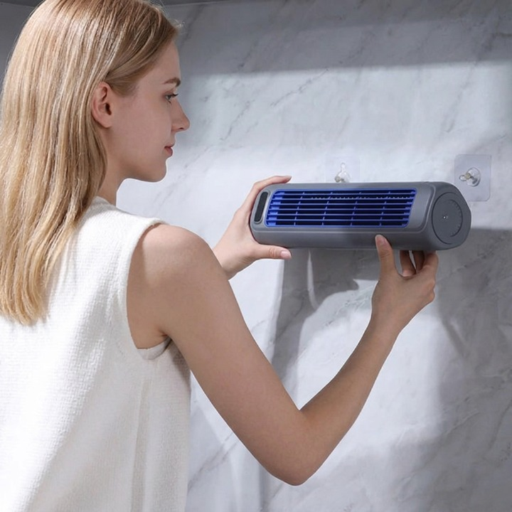 Tragbare Klimaanlage — Wandmontage, 3 Stufen, Stecker- & Akku-Version -    Zorenza