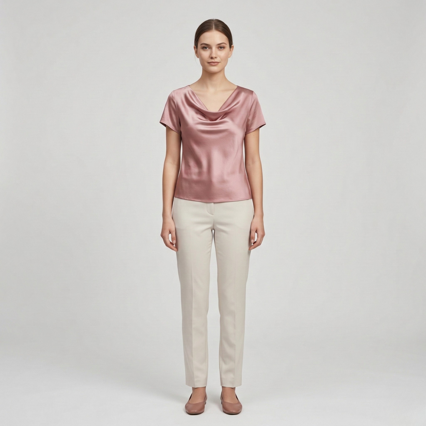 Draped Elegant Women's Blouse