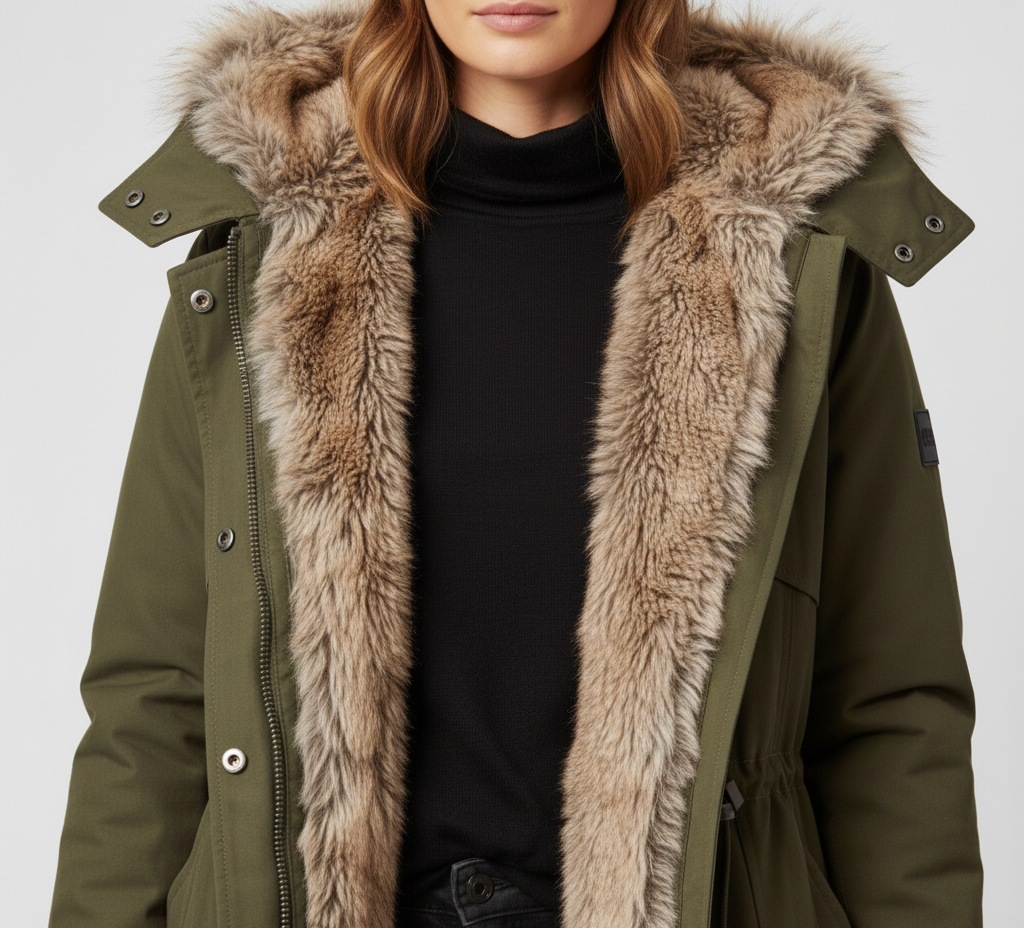 Synthetic Fur Women's Parka