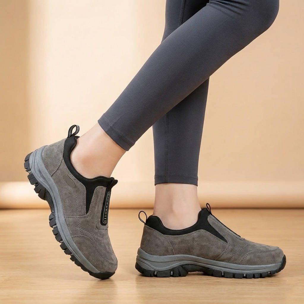 Women's Walking Shoes with Wide Toe Box and Arch Support, Breathable Mesh
