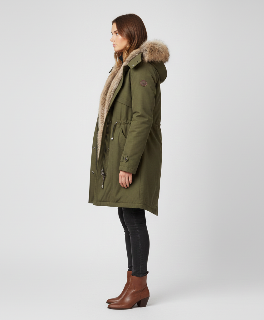 Synthetic Fur Women's Parka