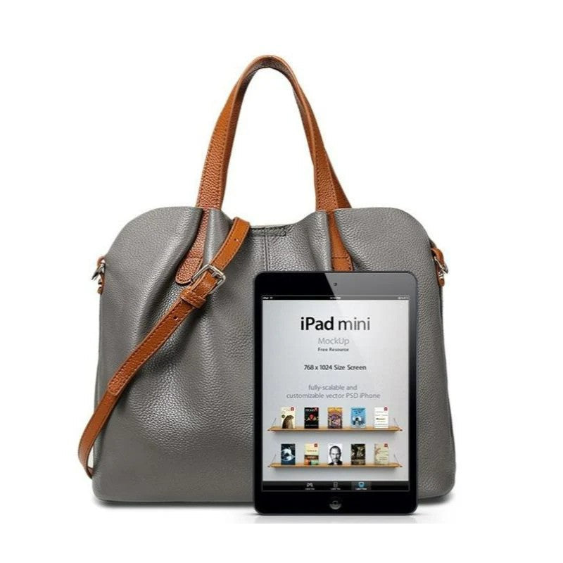 Titan Litchy Grain ægte læder håndtaske