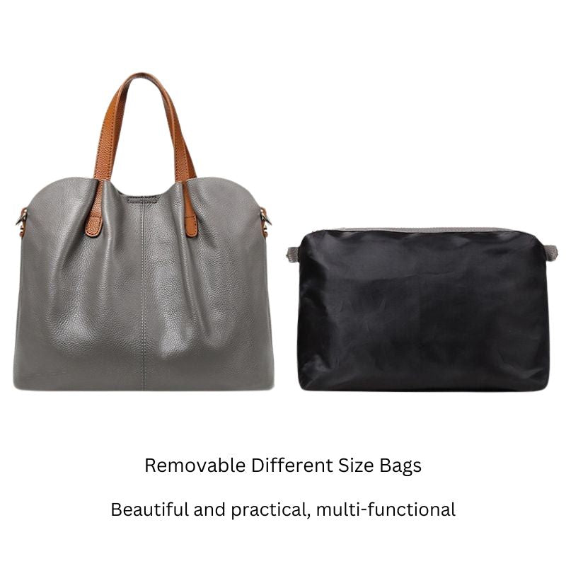 Titan Litchy Grain ægte læder håndtaske