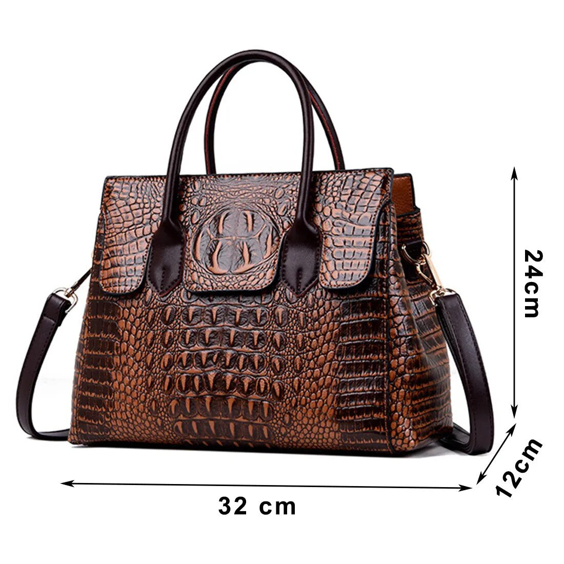 Willow Crocodile Embossed Luxury Handbag