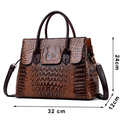 Willow Crocodile Embossed Luxury Handbag