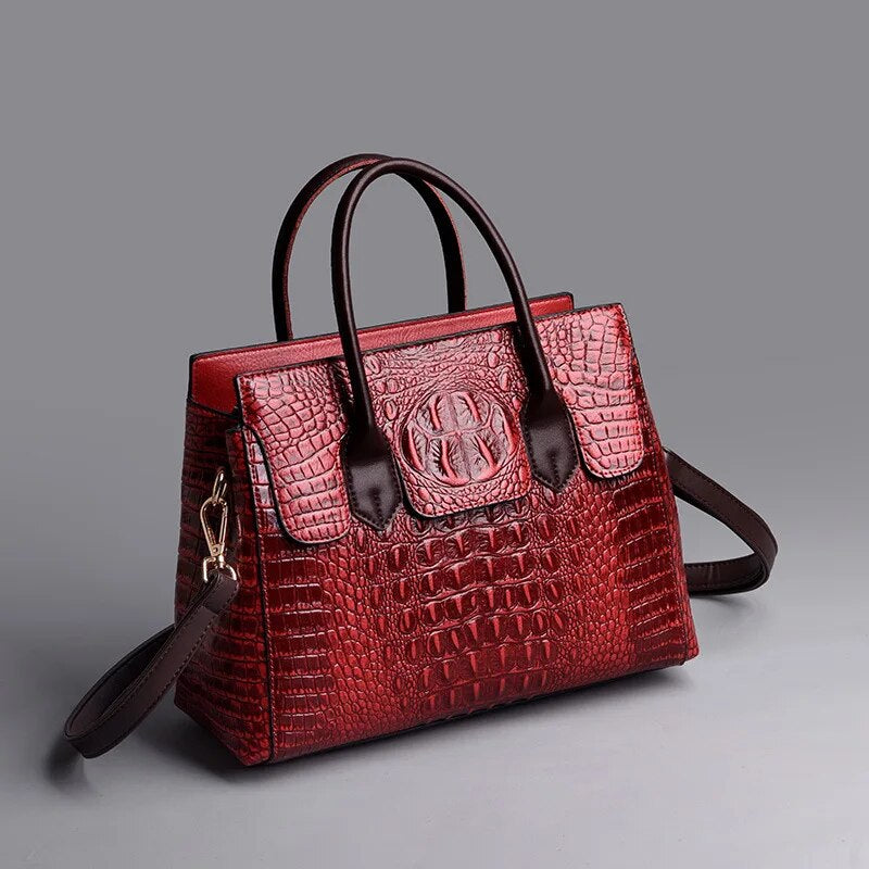 Willow Crocodile Embossed Luxury Handbag