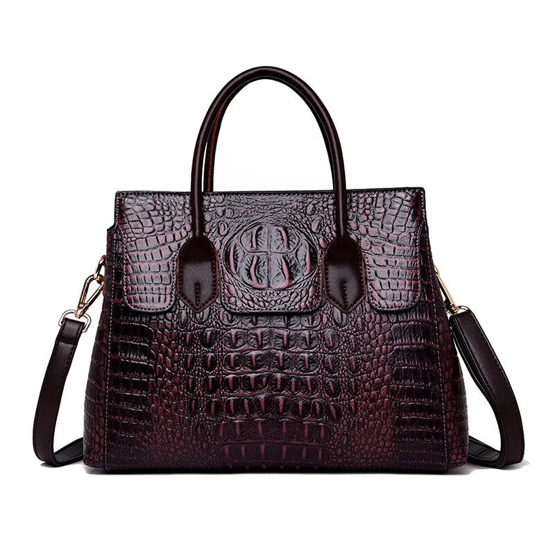 Willow Crocodile Embossed Luxury Handbag