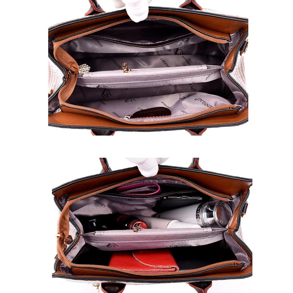 Willow Crocodile Embossed Luxury Handbag