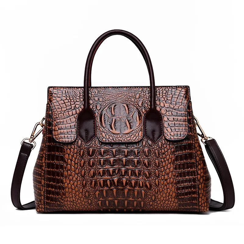 Willow Crocodile Embossed Luxury Handbag