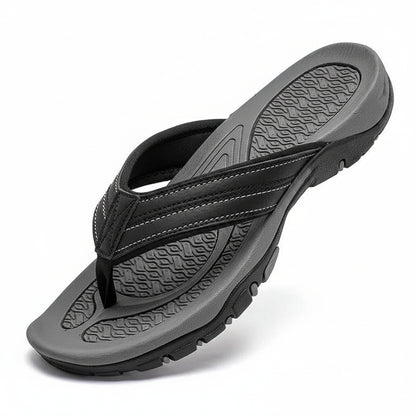 Men's Orthopedic Sandals with Contoured Arch Support and Water Resistant Nubuck, Wide Platform