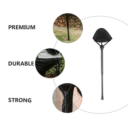 Compact Folding Chair with Nylon Seat and Quick Setup for Camping and Hiking