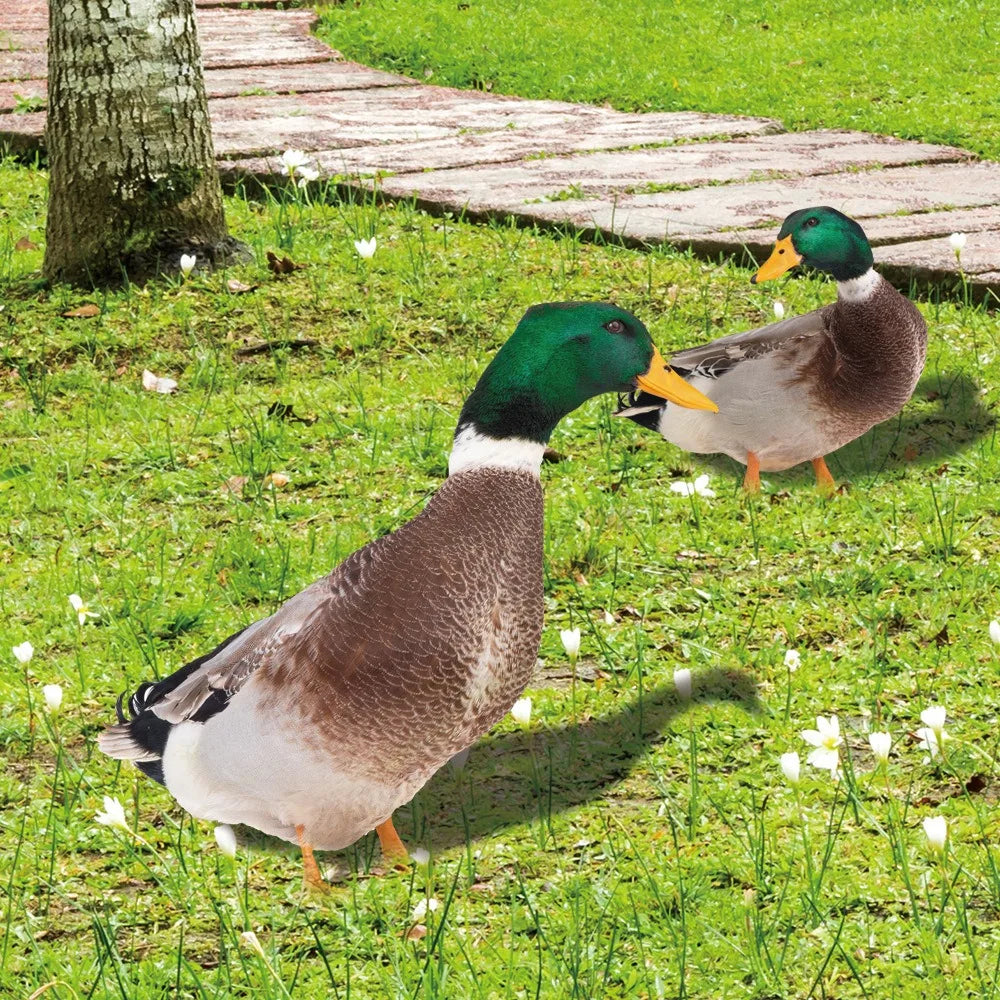 Garden Duck Silhouette Stake with Double-Sided Print