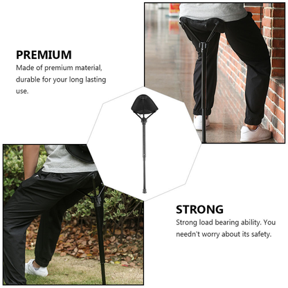 Compact Folding Chair with Nylon Seat and Quick Setup for Camping and Hiking