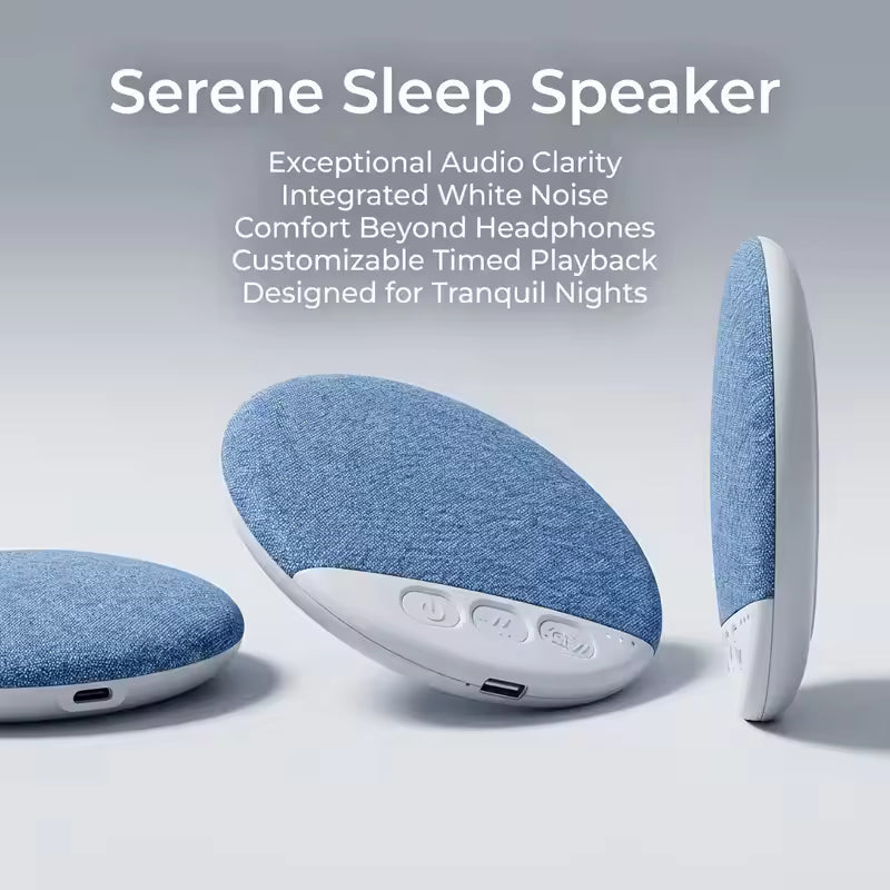 Pillow Speaker with Wireless Connection and 8-Hour Battery, White Noise