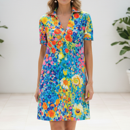 Amara Flowy Dotted Dress