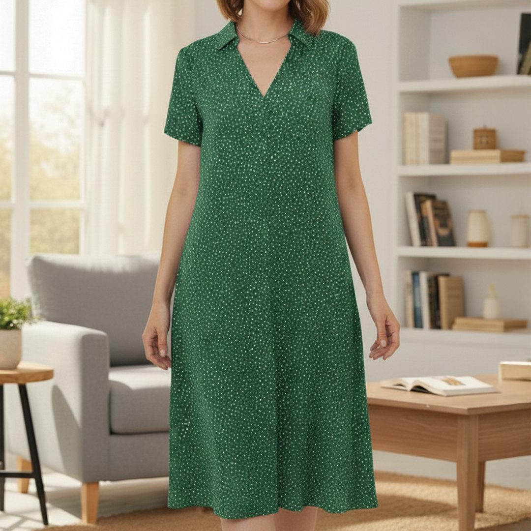 Amara Flowy Dotted Dress