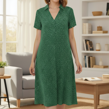 Amara Flowy Dotted Dress