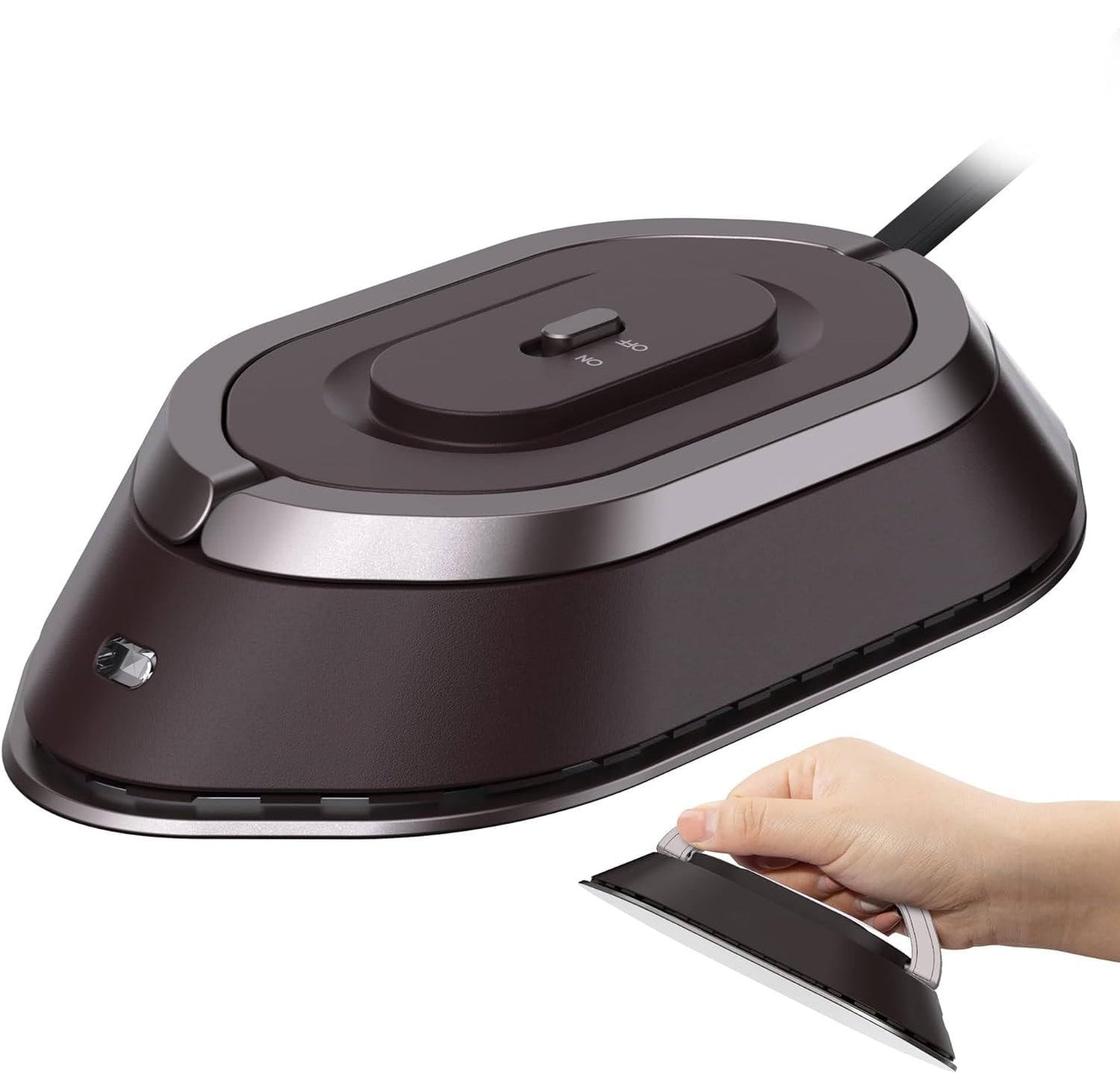 Compact Electric Iron with Foldable Handle and Dual Ironing Modes