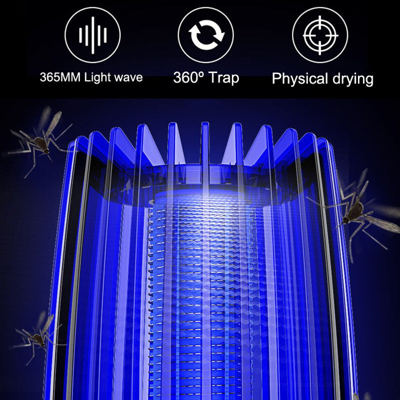 Rechargeable Mosquito Trap with Violet LED Light and Removable Collection Cage