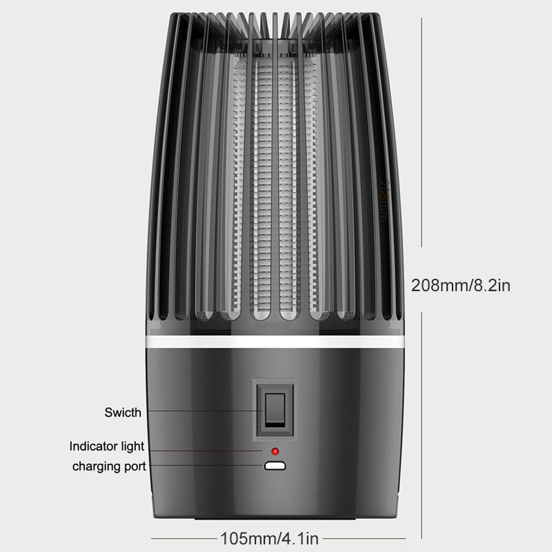 Rechargeable Mosquito Trap with Violet LED Light and Removable Collection Cage