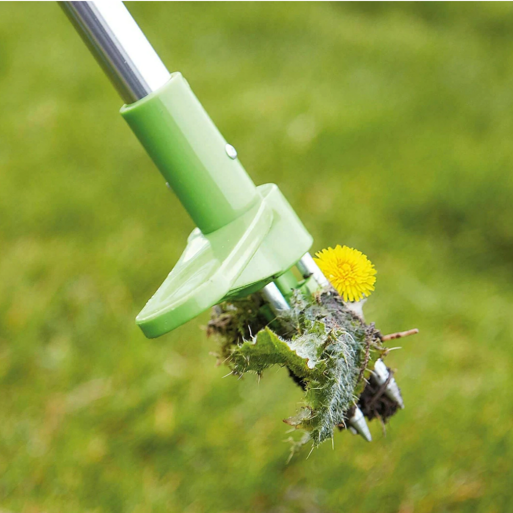 Standing Weed Puller with 36-Inch Handle and Stainless Steel Claw