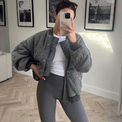 Luna Quilted Bomber Jacket