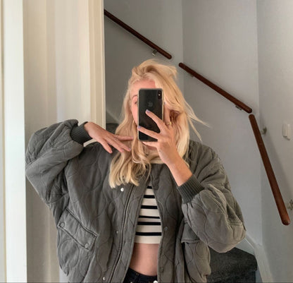 Luna Quilted Bomber Jacket
