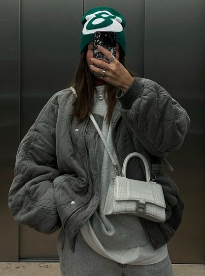 Luna Quilted Bomber Jacket