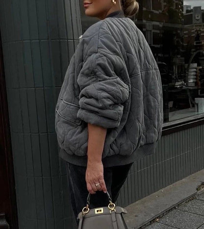 Luna Quilted Bomber Jacket