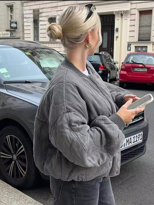 Luna Quilted Bomber Jacket