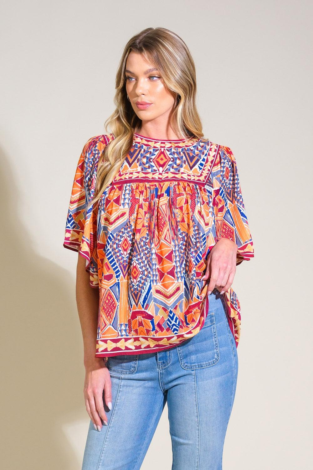 Willow Printed Woven Top