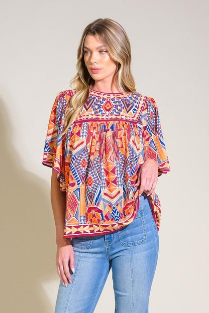 Willow Printed Woven Top