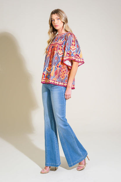 Willow Printed Woven Top