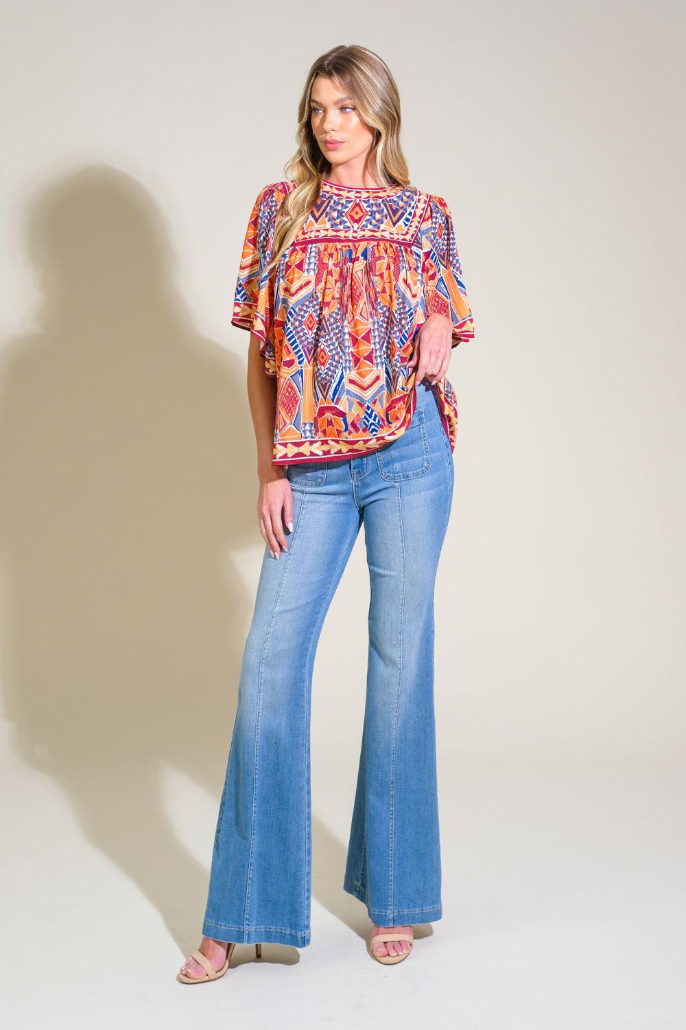 Willow Printed Woven Top