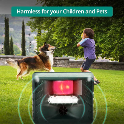Motion Sensor Animal Repeller with 70ft Detection Range and Ultrasonic Output