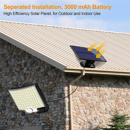 Solar Motion Sensor Light with Detachable Panel and 3 Lighting Modes