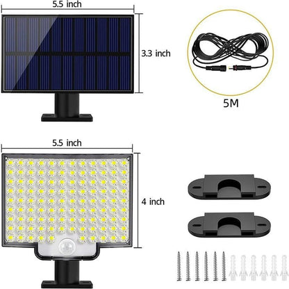 Solar Motion Sensor Light with Detachable Panel and 3 Lighting Modes