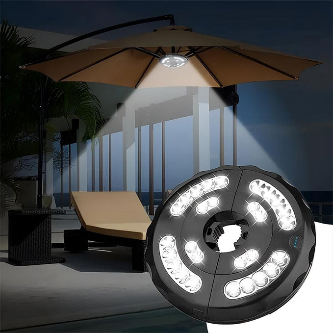 Parasol Clip Light with Warm White LED and Rechargeable Battery