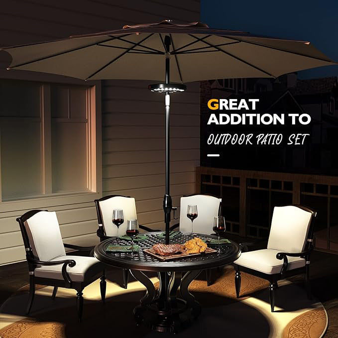 Parasol Clip Light with Warm White LED and Rechargeable Battery